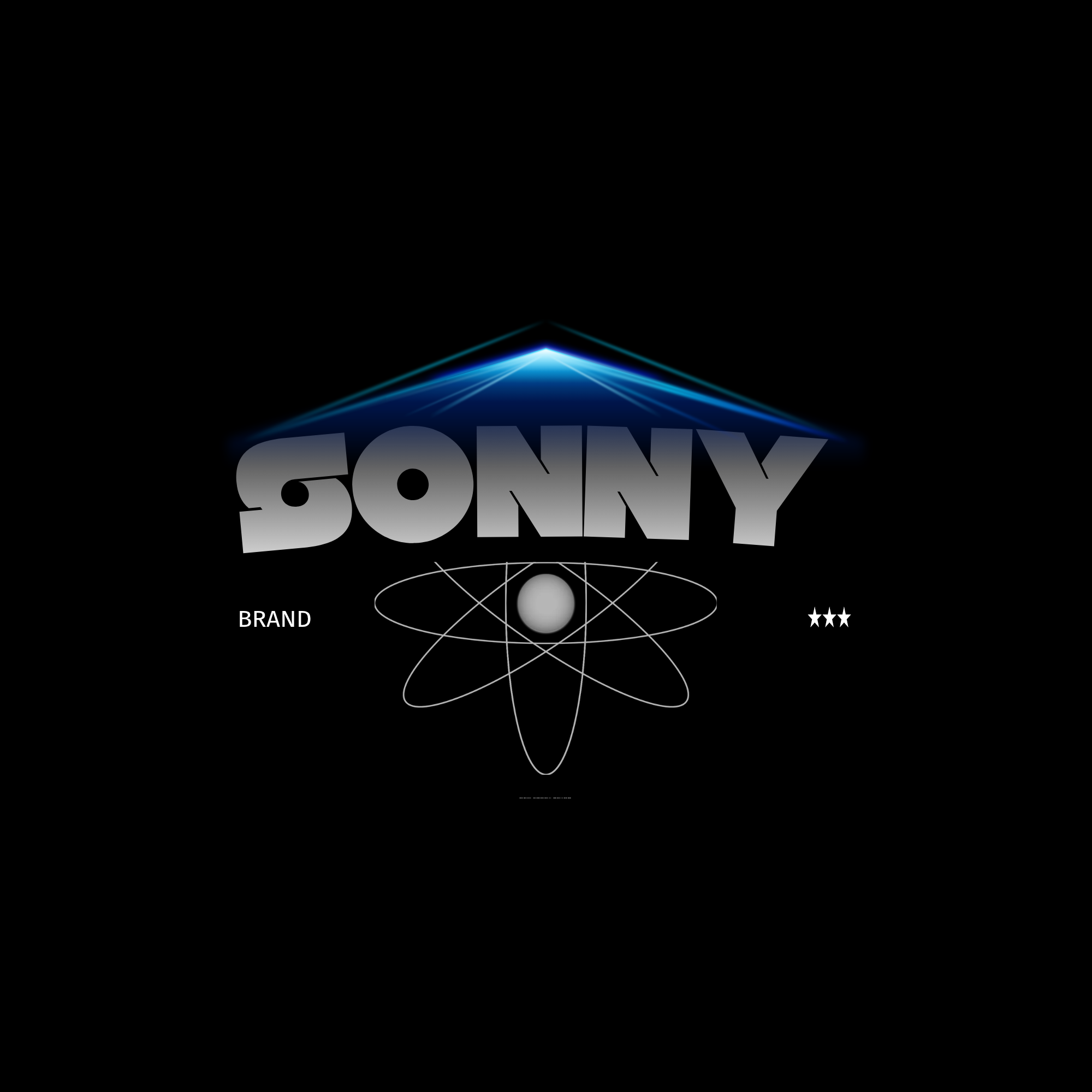futuristic neon logo like SONNY